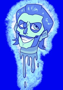 floating head of Papa Emeritus III