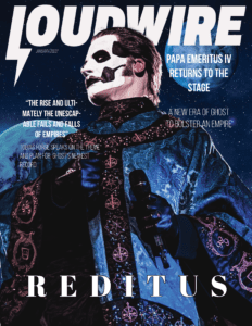 a fake loudwire magazine themed around Ghost's latest album